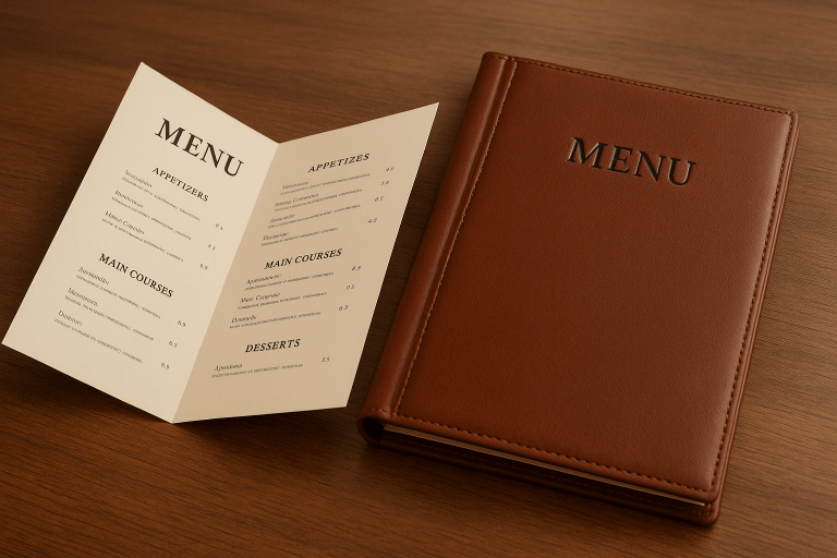 Menu-pliable-menu-relié-différences