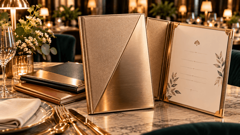 Porte-menu-métal-premium